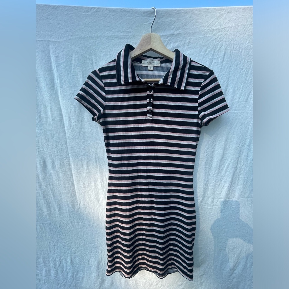 Striped Polo Body-Con Dress